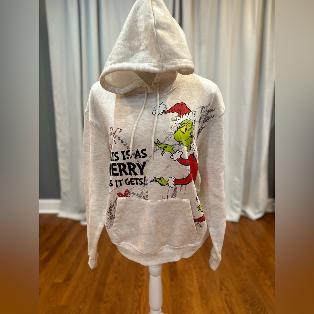 The Grinch oatmeal hoodie women’s size medium LNC